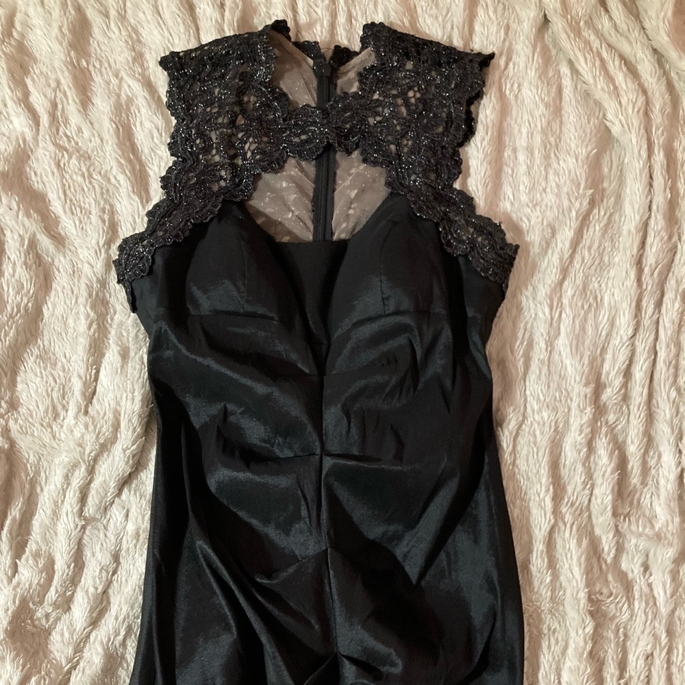 XSCAPE Black Organza dress Size 14